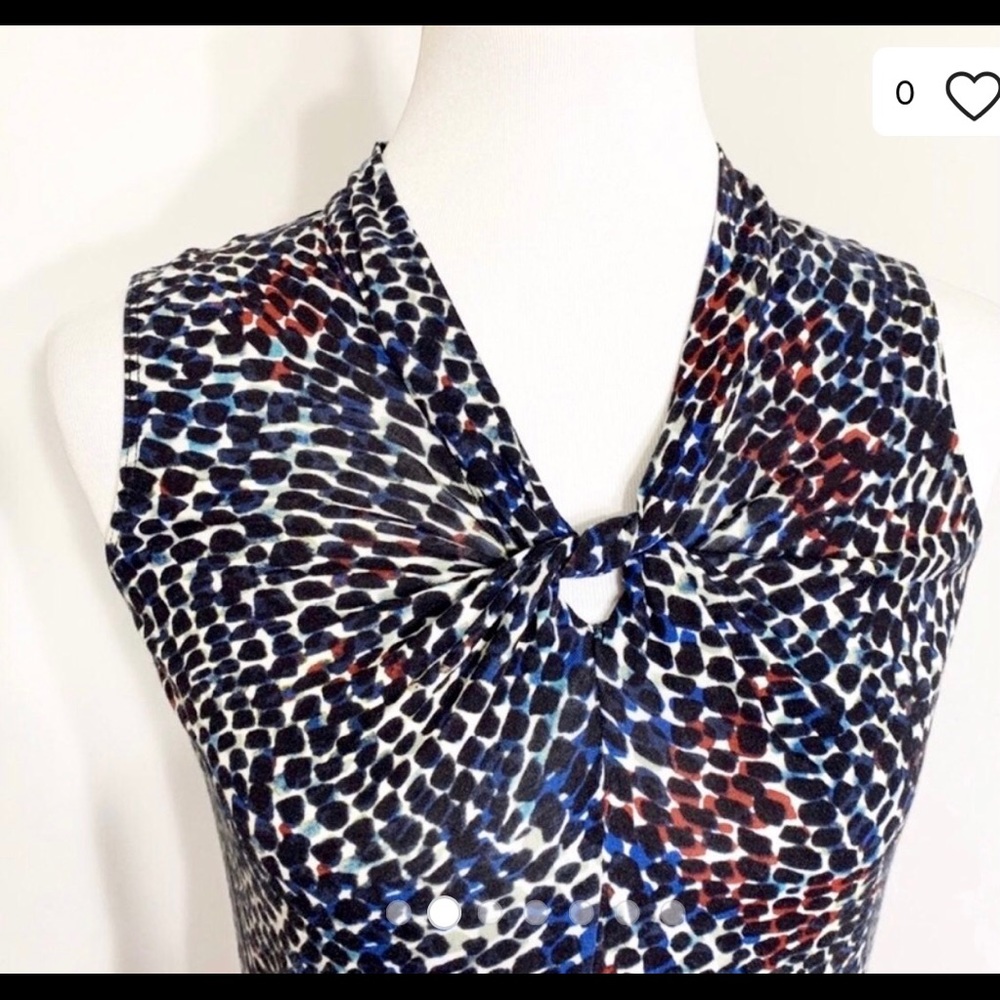 Cabi multicolor Twist knot sleeveless shirt